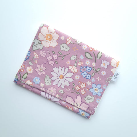 Violet burp cloth