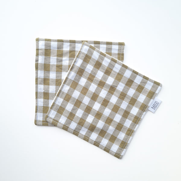 Olive Face Washers (2 pack)