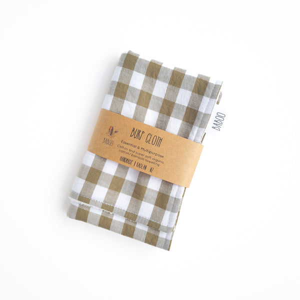 Olive burp cloth