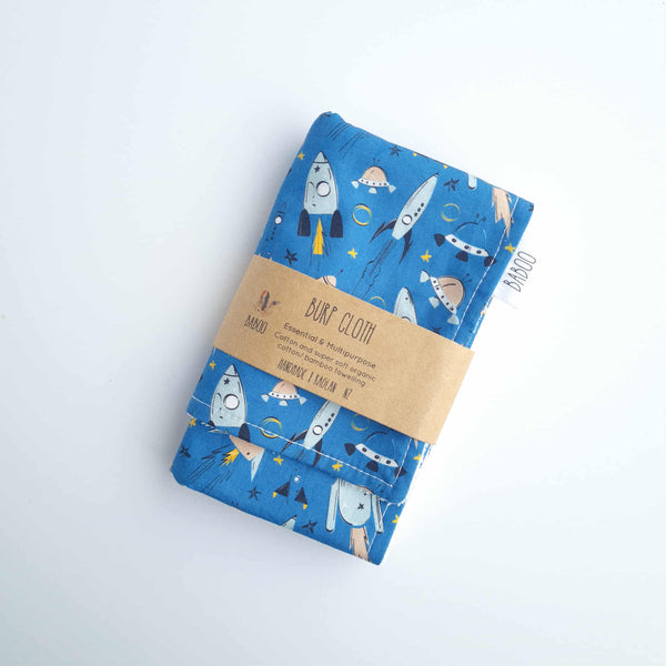 Rocket burp cloth