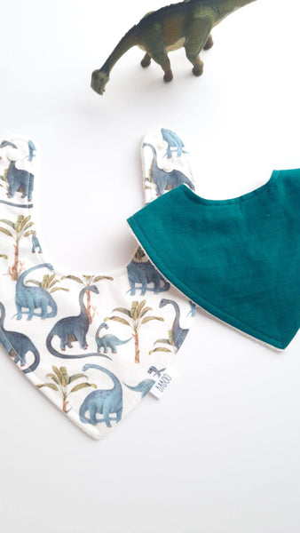 Teal dribble bib