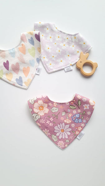 Violet dribble bib